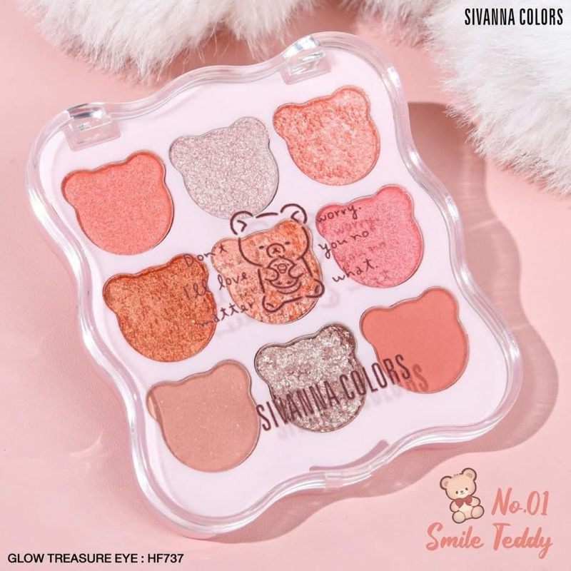 พาเลทตา พาเลท ทาตา Sivanna Glow Treasure Eyeshadow #HF737 อายแชโดว์ 9 เฉดสี เกลี่ยง่าย ติดทนนาน