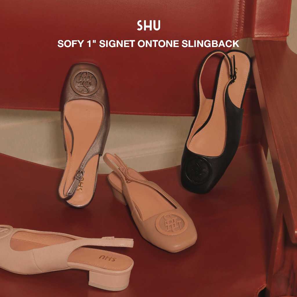 SHU SOFY 1" SIGNET ONTONE SLINGBACK รองเท้าส้นสูง