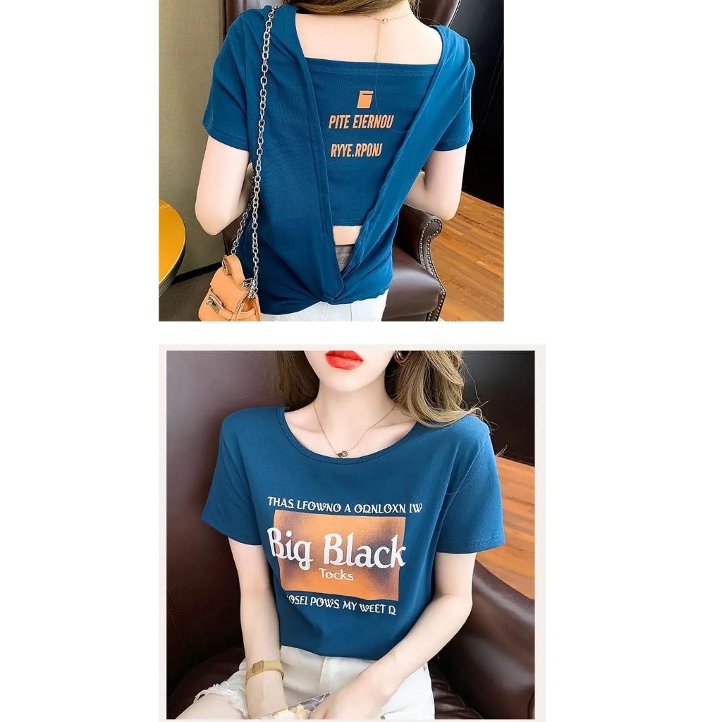 SIAM CURATEDเสื้อยืดคอกลมสีขาว ✨ สไตล์อเมริกันย้อนยุค （จัดส่งภายใน24ชม） - รูปที่ 4