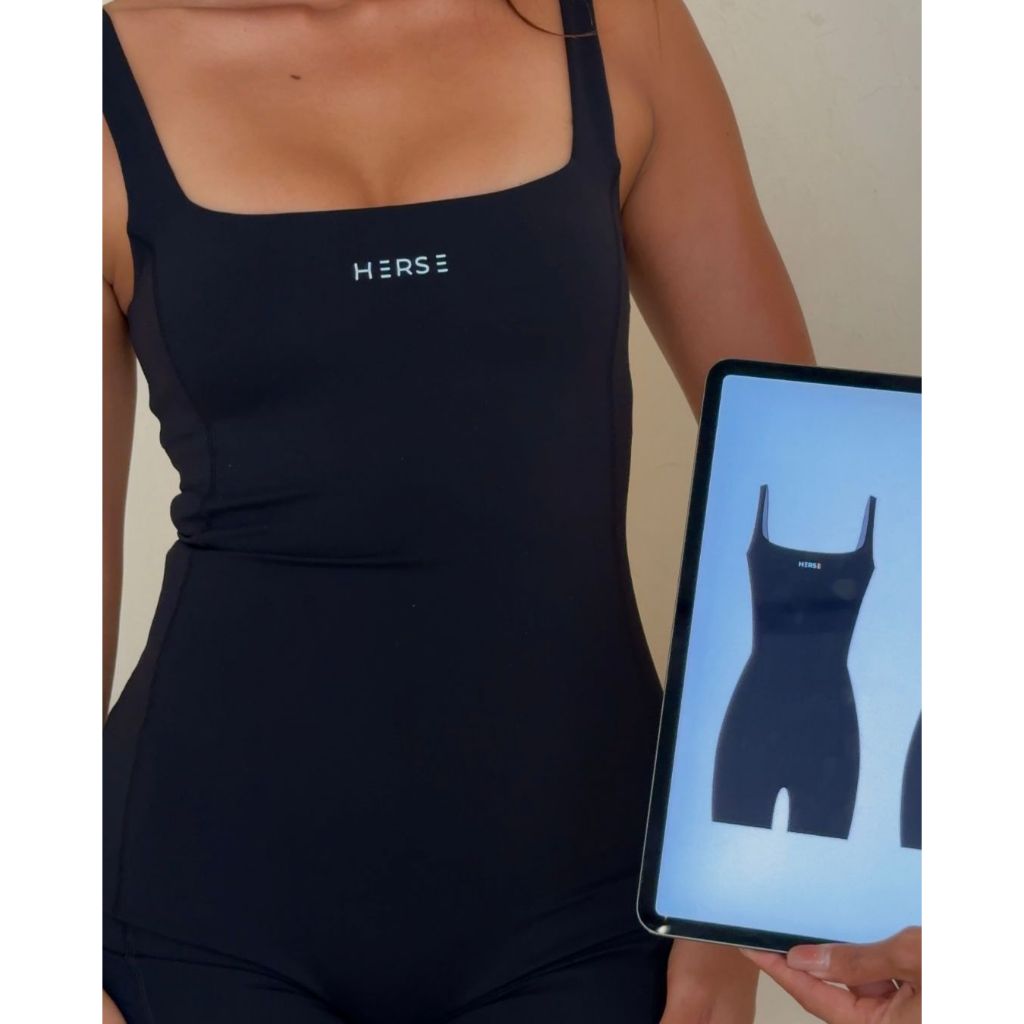 Dove Playsuit จั๊มสูทขาสั้น ใส่ออกกำลังกายได้ มีฟองน้ำในตัว ผ้ากระชับมากค่ะ | Herse Store | Herse Activewear - รูปที่ 4