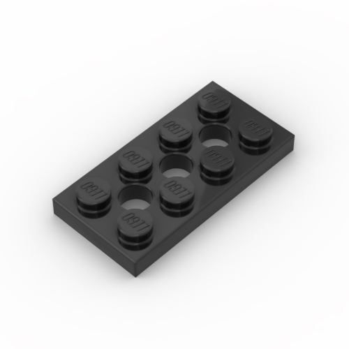 Lego Technic part (ชิ้นส่วนเลโก้) No.3709b Technic, Plate 2 x 4 with 3 Holes