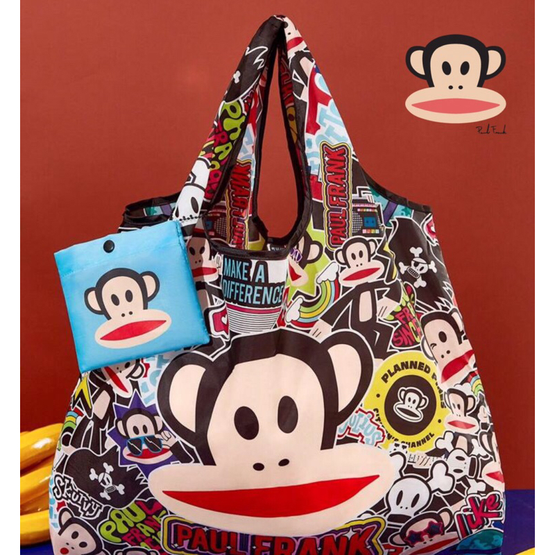 [พร้อมส่ง🇹🇭] ถุงผ้าพับได้ Paul Frank©️💯% official licensed product