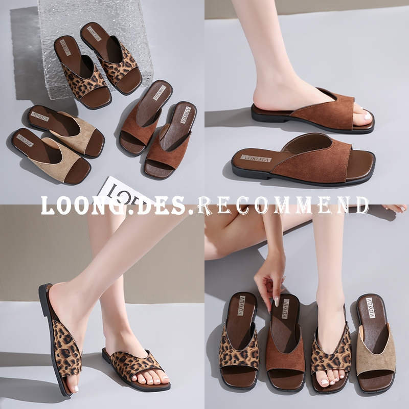 Atiktoa รองเท้าแตะส้นแบนสำหรับผู้หญิง รองเท้าแตะเปิดหัวแบบเข้ารูป น้ำหนักเบา หลากสี - รูปที่ 7