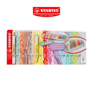 STABILO Swing Cool NatureColors ปากกาไฮไลต์ ปากกาเน้นข้อความ ชุด 18 สี