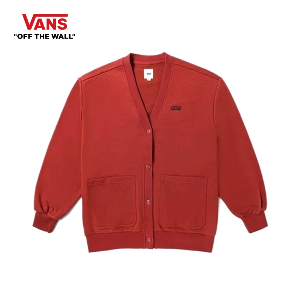 VANS FLEECE CARDIGAN - BURNT HENNA เสื้อแขนยาว เสื้อกันหนาวแวนส์ ผู้หญิง ผู้ชาย
