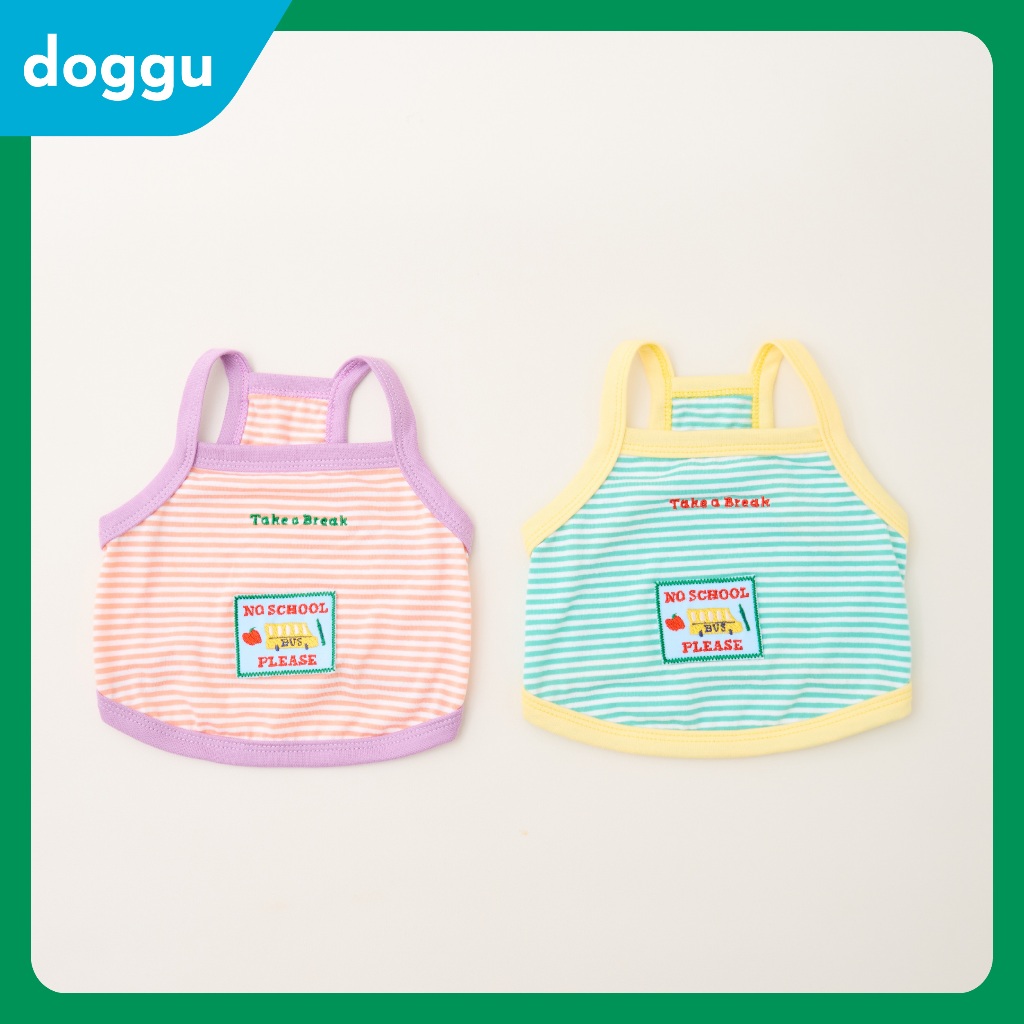 [พร้อมส่ง] DOGGU Jolly Bear SInglet เสื้อสายเดี่ยวรถโรงเรียน No School Please