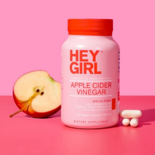Hey Girl Apple Cider Vinegar 2,160 mg. (120Capsules) แอปเปิ้ลไซเดอร์ 🍎