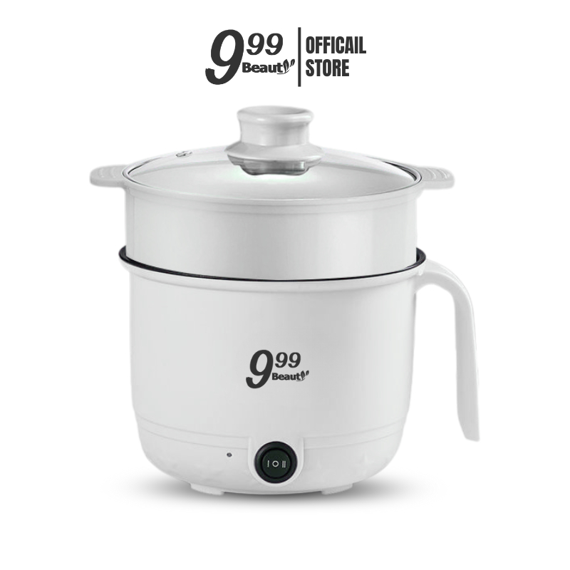 999Beauty หม้อไฟฟ้า 18cm. ซับใน 1.6L ทอด ตุ๋น ต้ม นึ่่งอเนกประสงค์ หม้อเคลือบ มัลติฟังก์ชัน