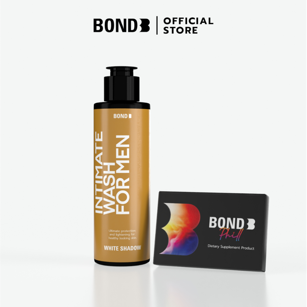 Bond Men's Intimate Wash White Shadow 130 ml. (สูตรบำรุง) + Bond Supplement PHILL
