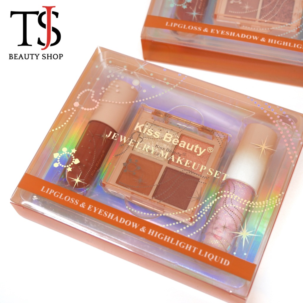 {เซต} KISS BEAUTY 3IN1 Makeup Set เซตแต่งหน้า สีเด่นชัด ให้ดวงตาเป็นประกาย no.87213