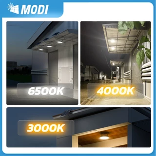 MODI โคมไฟโซล่าเซลล์ UFO รุ่น100W/200W/300W/400W เปิดได้ 3 แสง Highbay light รีโมทคอนโทรล IP65