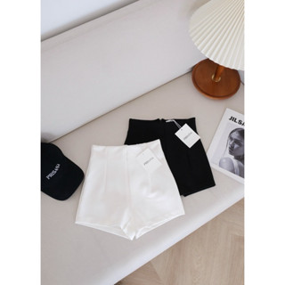 Lady ขาสั้นผ้าเทพพรีเมี่ยม ดีไซน์ทรงเทเอวสูง