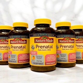 แพคเกจใหม่กลิ่นรสส้ม🔥🔥Exp.06/2027 Nature Made Prenatal Multi…