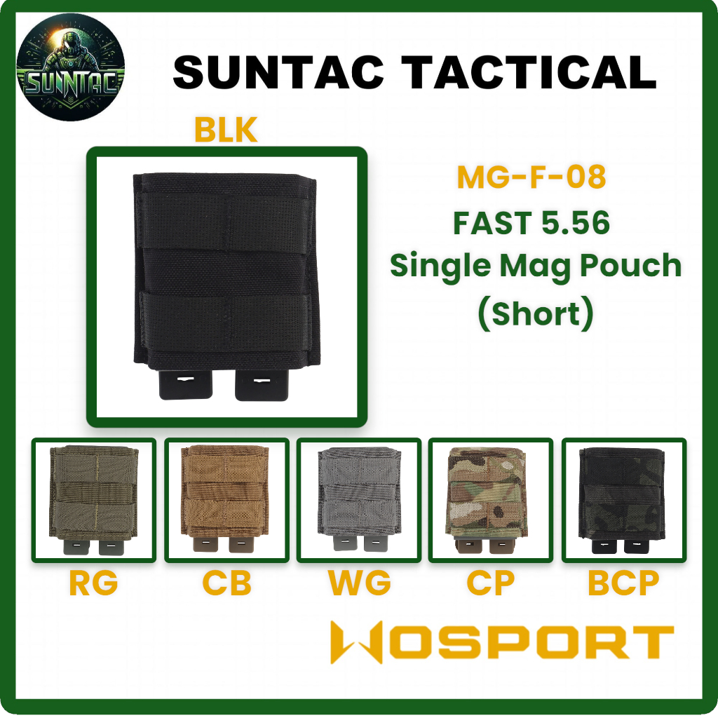Wosport ซองแม็ก| FAST 5.56 Single Mag Pouch (Short) | MG-F-08
