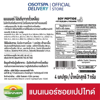 Banner Soy Protein แบนเนอร์ซอยโปรตีน “ดูดซึมไว ลดความเหนื่อยล้า สดชื่นเร็ว ไม่เพลีย” 4 แคปซูล
