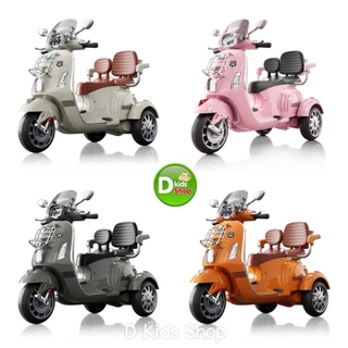 🔥8.8 V5 คันใหญ่🔥รถแบตเตอรี่เด็ก รถเวสป้าเด็ก 2 ที่นั่ง Vespa Sprint รถมอเตอร์ไซค์แบตเตอรี่ No.1154