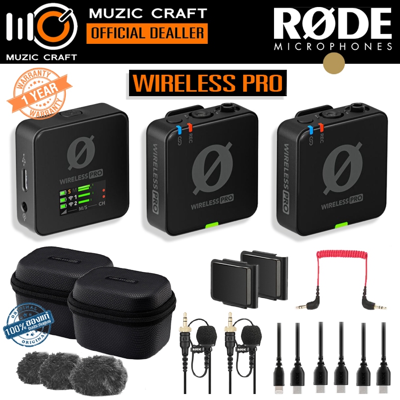 RODE Wireless PRO *ของแท้รับประกัน 1ปี* 2.4 GHz Wireless Microphone System with Lavaliers (2.4 GHz) 