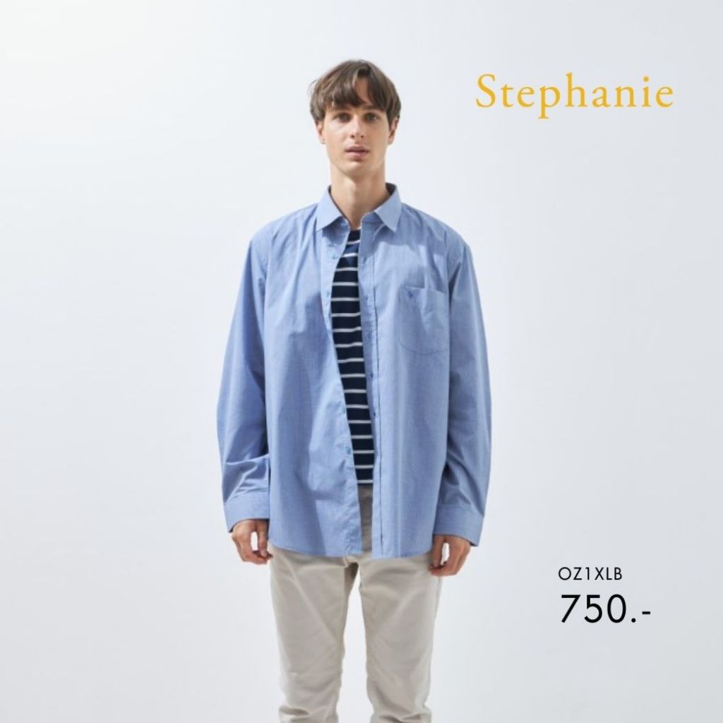 Stephanie เสื้อเชิ๊ตผู้ชายแขนยาว OZ1XLB