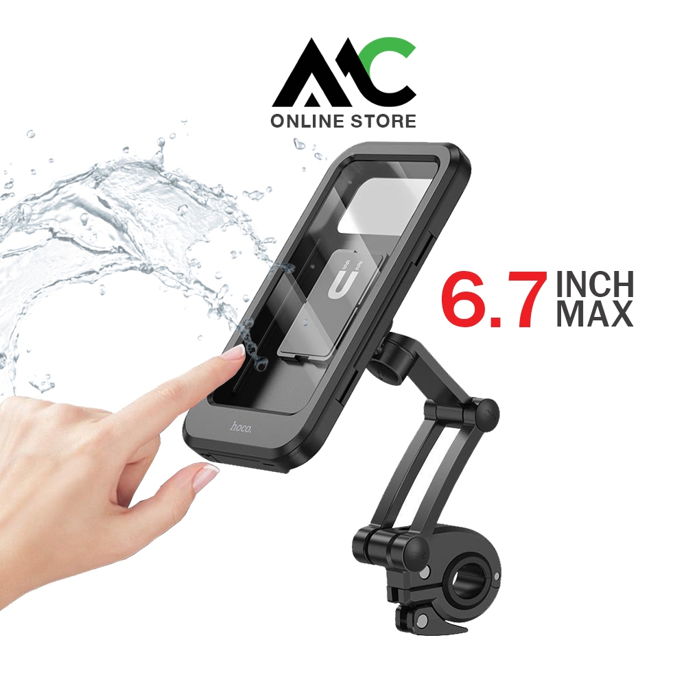 Hoco CA101 ที่จับมือถือติดมอเตอร์ไซค์กันน้ำ ทัชสกรีนได้ Rider Waterproof Stand ที่ยึดโทรศัพท์