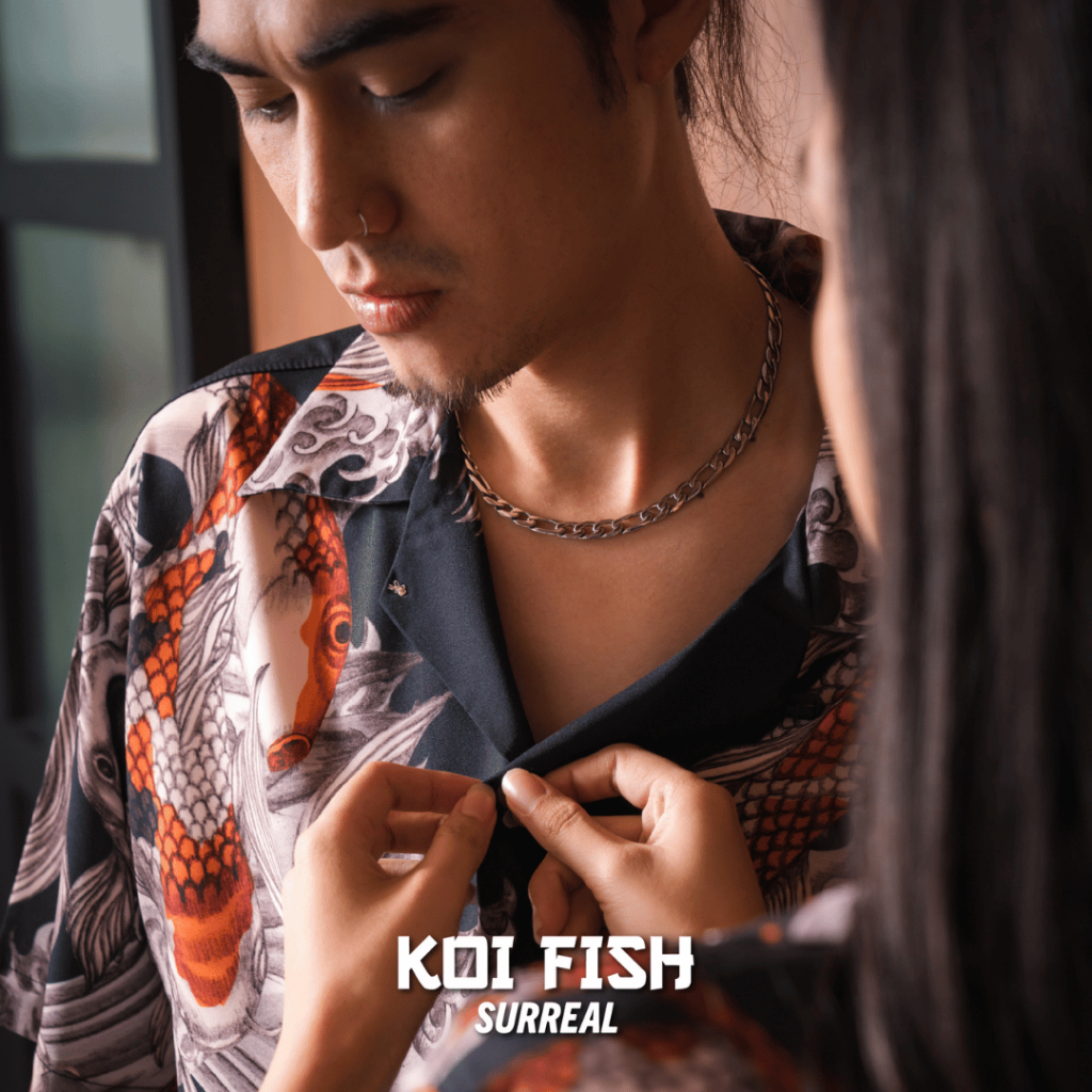 Surreal เสื้อฮาวาย ลาย KOI Fish ราคา ถูกที่สุด ดีลบีเคเค แกลเลอรีภาพที่ 2