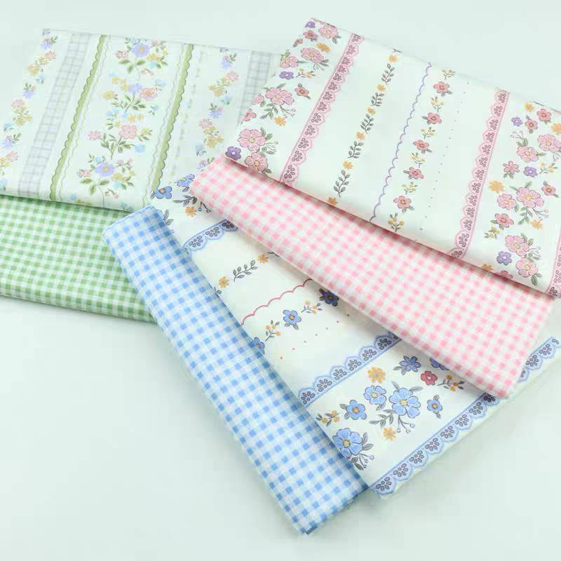 ผ้าคอตตอน 100% ลายดอก