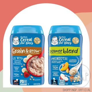 ✳️[แท้ 100%/พร้อมส่ง]✳️ Gerber Cereal for Baby Grain & Grow 8+ Months Oatmeal Banana Strawberry 8 oz (227 g) อาหารเด็ก