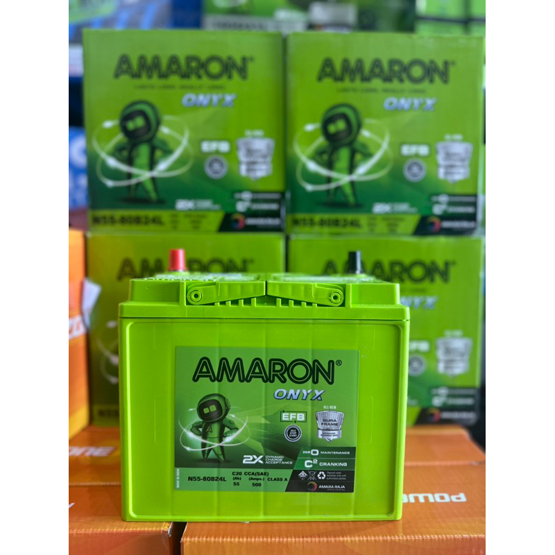 แบตเตอรี่ออกใหม่ล่าสุด Amaronรุ่นN55-80B24L-55แอมป์