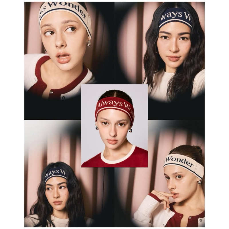 พร้อมส่ง20%,25% AlwaysWonder | 'A Digital Heartbeat' Navy Headband