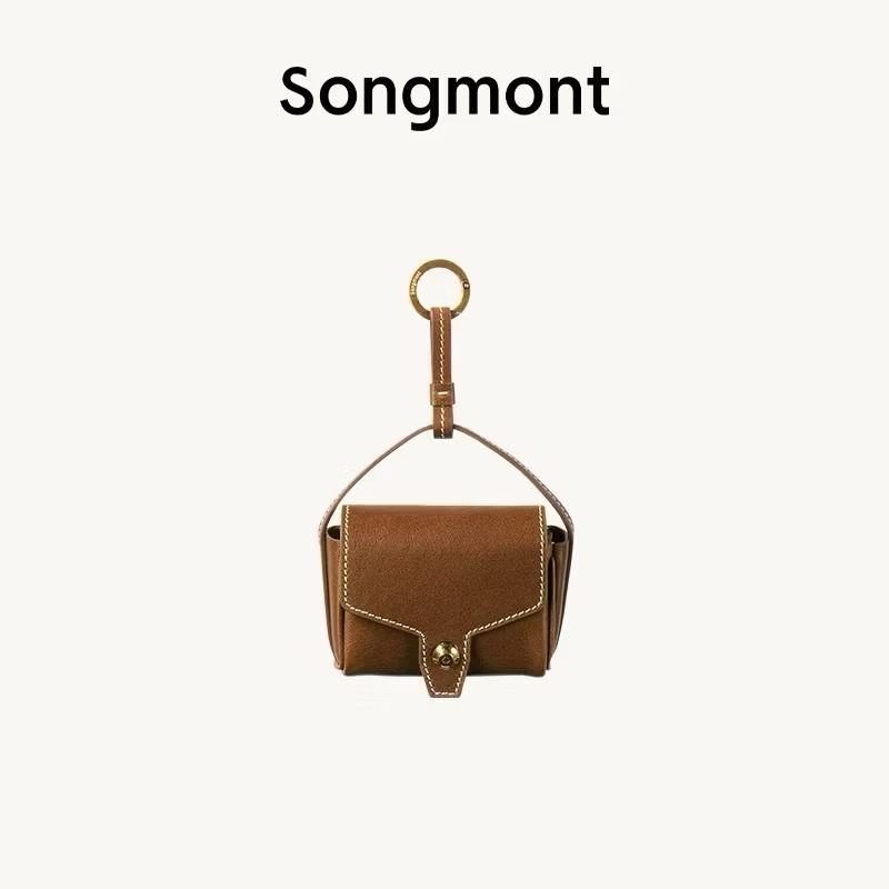 Songmont เคสแอร์พอดส์ Mini Yore พวงกุญแจกระเป๋าใส่แอร์พอดส์ พร้อมส่ง💯🤎🤎