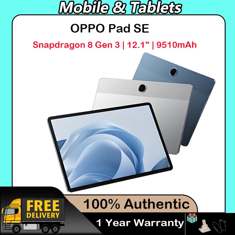 OPPO Pad SE Mediatek Helio G100 11" LCD Screen c Battery 33W Charging ColorOS 15.0.1 WiFi Version