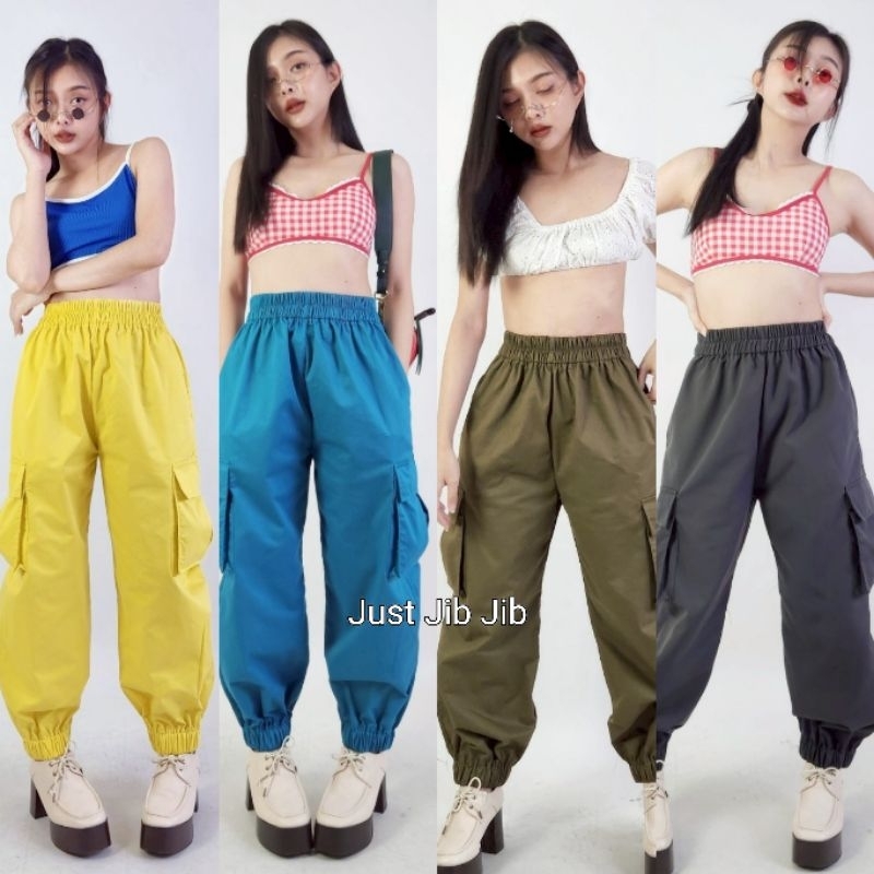 กางเกง ขาจั๊ม ทรง cargo