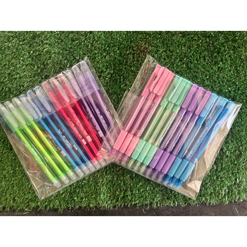 ปากกาน้ำเงิน CAMRY (0.38mm) 1แพ็ค(12ด้าม) แบบกด และแบบฝาปิด