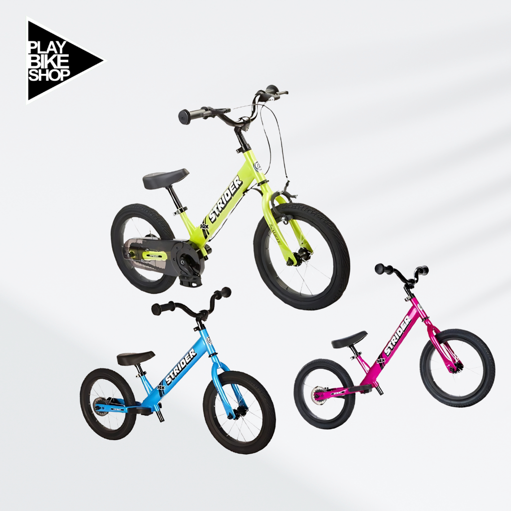 จักรยานเด็ก STRIDER 14X  พร้อมชุดขาปั่นเหมาะสำหรับเด็กที่มีความสูง 95-125 ซม. น้ำหนักไม่เกิน 36 กก.
