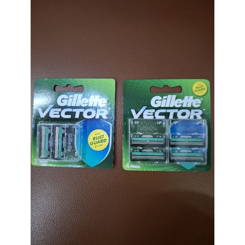ใบมีดโกนหนวด Gillete Vector ขนาด 2,4,8 ใบมีด