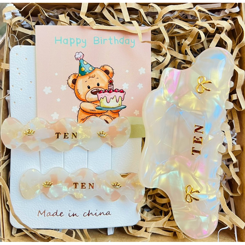 โปรเซตคู่🧸กิ๊บติดชื่อขนาด10.5ซม. ตกแต่งฟรี🎀 ❌เซต2ชิ้น❌คละแบบกิ๊บเล็กหนึ่งคู่โทนสีเดียวกัน แจ้งโทนสีในแชท
