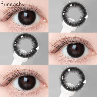 0°-800°คอนแทคเลนส์สายตาสั้น 14.5mm ขยายตา สีน้ำตาลช็อคโกแลต/สีดำ คอนแทคเลนส์แฟชั่น FUNSACHY