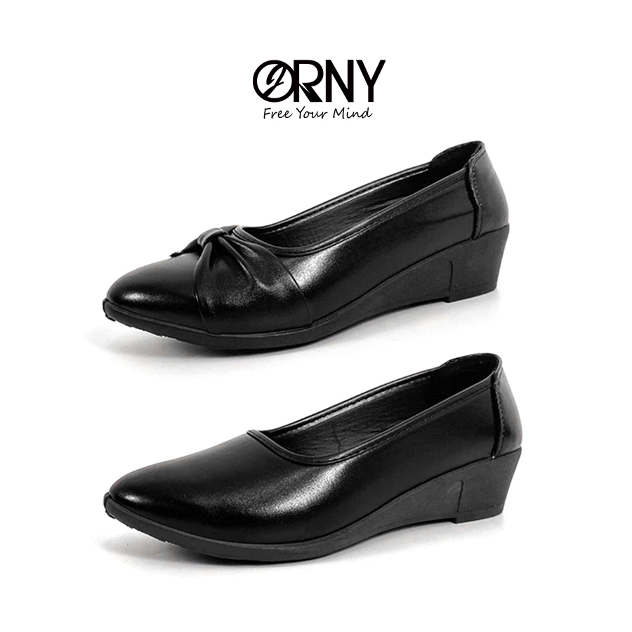 ORNY(ออร์นี่) ® 9667/9668 รองเท้าคัทชชูยาง ส้นสูง1.5 นิ้ว หัวแหลม
