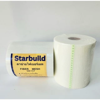 Starbuild เทปตาข่ายไฟเบอร์ FIBERGLASS MESH TAPE เทปตาข่ายเสริมแรง ชนิดมีกาวในตัวงานรอยต่อ รอยแตกผนัง