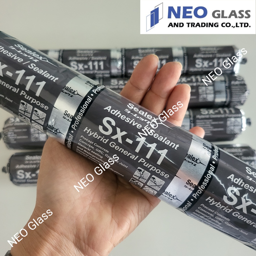 Sealex Sx-111 600 มล. สีขาว/เทา ซิลิโคนกันน้ำ กาวซิลิโคน ซิลิโคนยาแนว กาวยาแนว