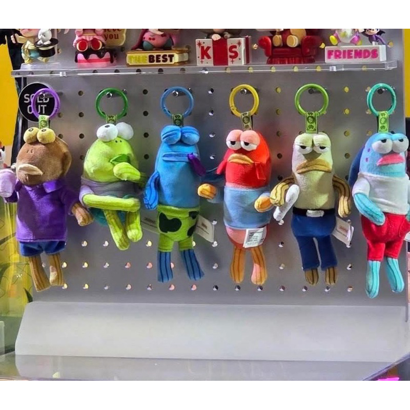 ✅ 🐟 สินค้าพร้อมส่งแบบเชคการ์ดเลือกตัว 🐠 ✅ พวงกุญแจ Bikini Bottom Buddies - Whimsical Plush จากช้อปไท