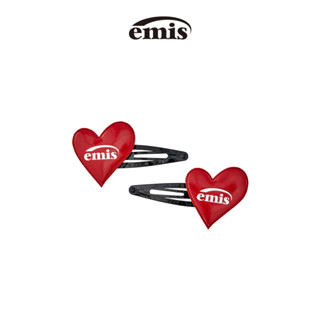 EMIS - HEART HAIRPIN (BLACK ,BROWN, GREEN ,IVORY, PINK ,RED)