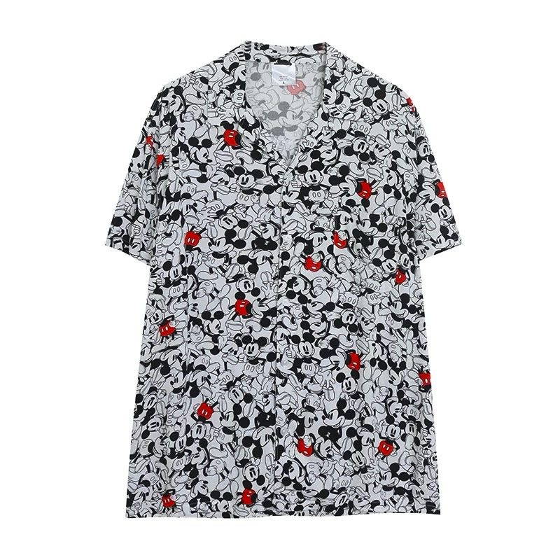 MICKEY Short sleeves Hawaii Shirt 🐠เสื้อฮาวาย มิคกี้ (TS576） ✂️งานตัดป้าย✂️