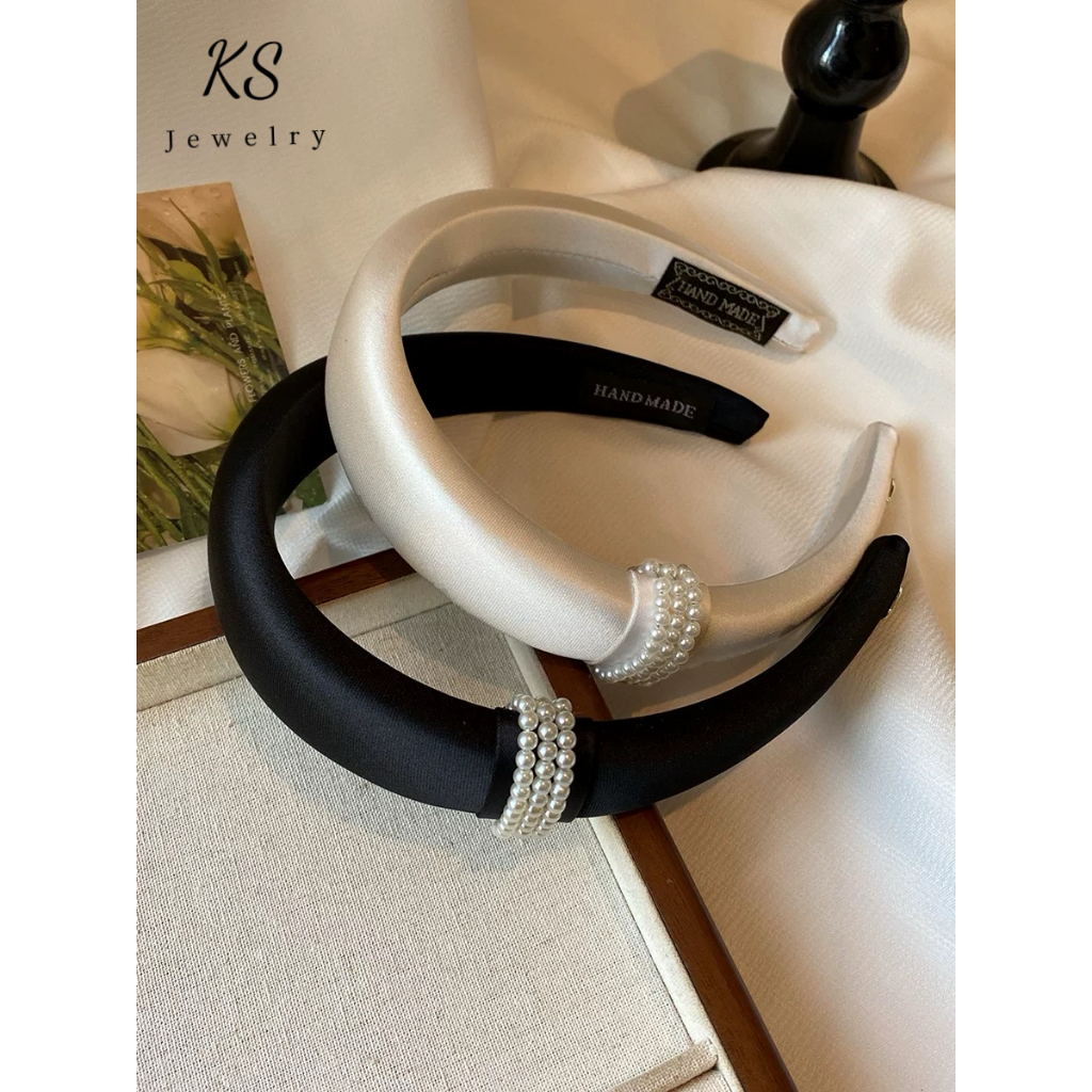 ที่คาดผมแฟชั่นสไตล์เกาหลี,คาดผมประดับมุก,คาดผมสไตส์วิลเทจ,XC00026 ราคา ถูกที่สุด ดีลบีเคเค แกลเลอรีภาพที่ 3