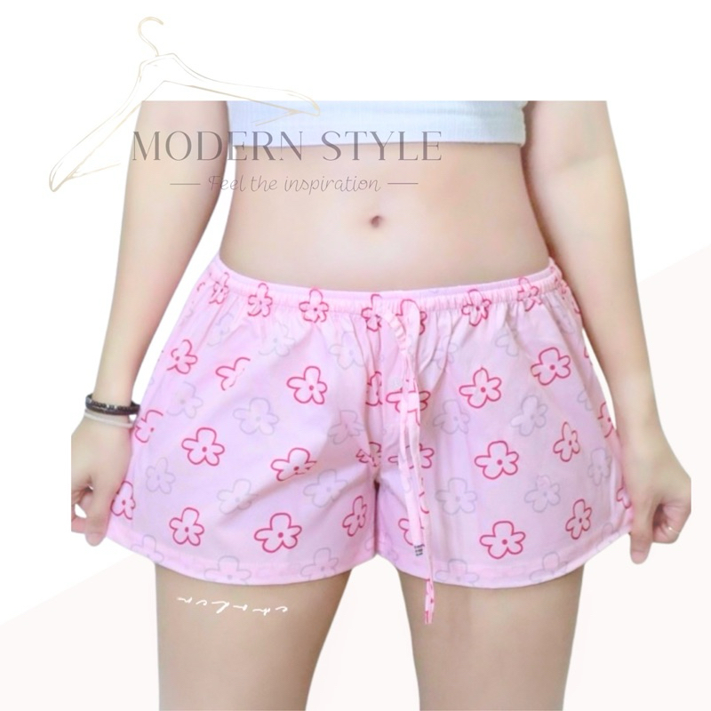 กางเกง บ๊อกเซอร์ ขาสั้นเอวต่ำ เอวยางยืดมีเชือกรูด ใส่นอน ใส่ไปทะเลใสเที่ยว รอบเอว30-35”ยาว11-12“