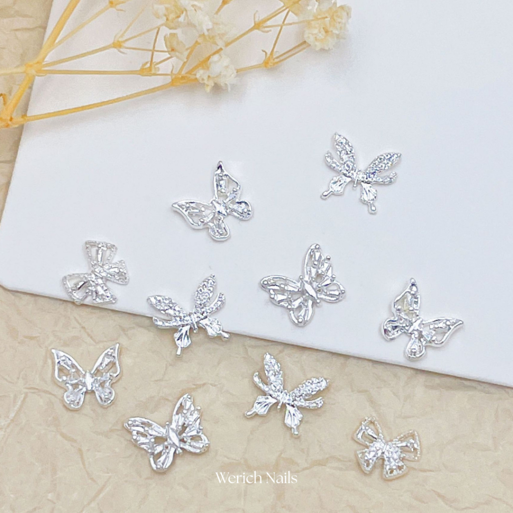 [5 ชิ้น] อะไหล่ตกแต่งเล็บผีเสื้อลูกคุณหนู มีหลายแบบค่ะ A05 ราคา ถูกที่สุด ดีลบีเคเค แกลเลอรีภาพที่ 4