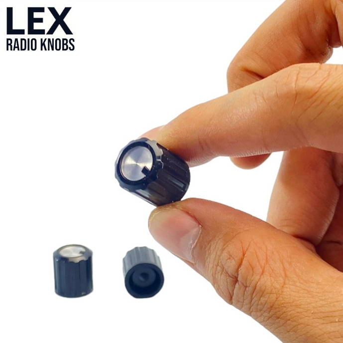 ลูกบิดโวลลุ่ม LEX AC-5 (ญี่ปุ่นแท้ 🇯🇵) ขนาดแกน 3mm ปุ่มหมุนเครื่องเสียง/วิทยุ/วอ – RADIO Knobs (2-4 