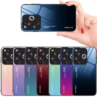 Case A5pro เคสกันกระแทก ไล่สี สำหรับ Oppo A5 Pro เคสกระจก ขอบนิ่ม TPU CASE