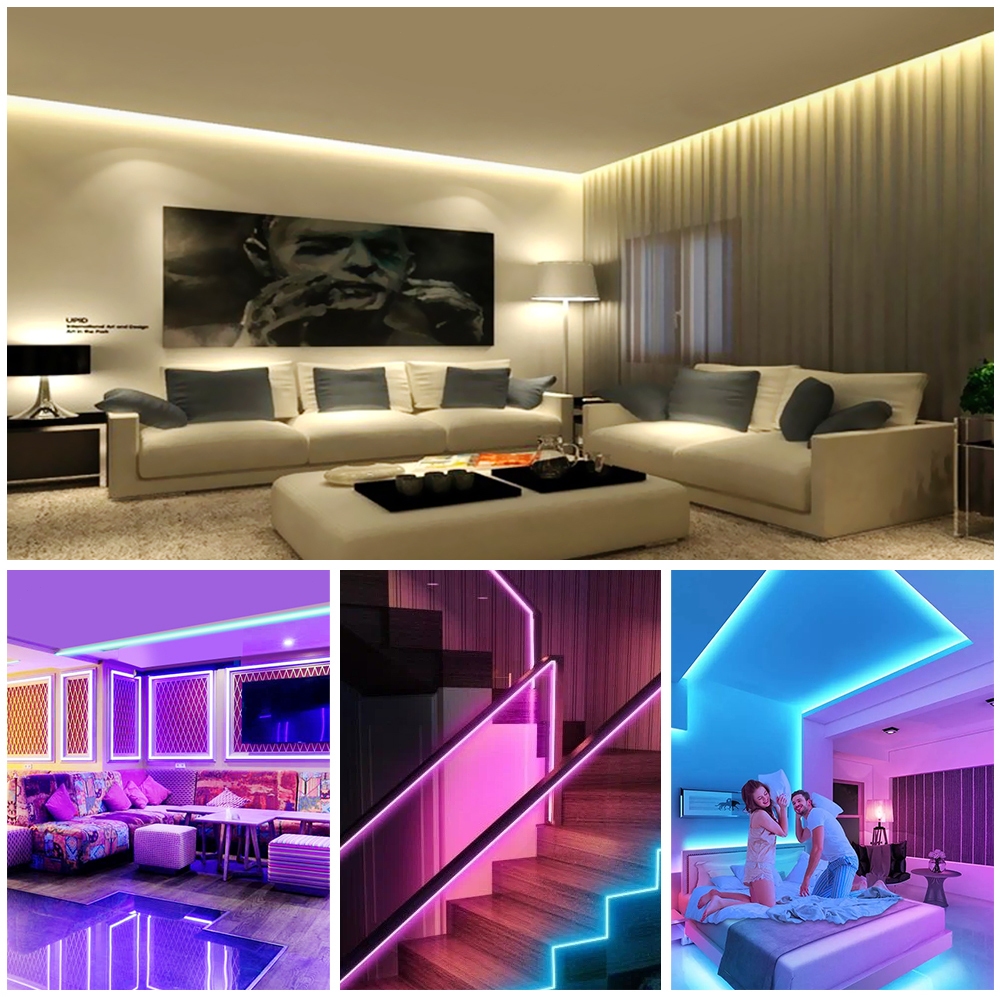 ไฟเส้น COB 220V LED แถบไฟ 9 สี ความหนาแน่นสูง ยืดหยุ่น IP67กันน้ำ ไฟแต่งสวน ไฟติดห้อง เปลี่ยนฟรี พร้อมปลั้ก 288LEDS - รูปที่ 7