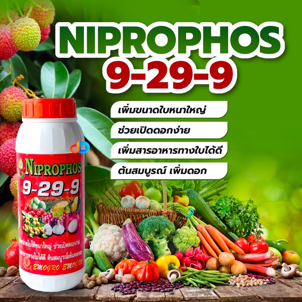 ปุ๋ยน้ำ 9-29-9 : 1 ลิตร ขนาดใบใหญ่ ช่วยเปิดดอกง่าย