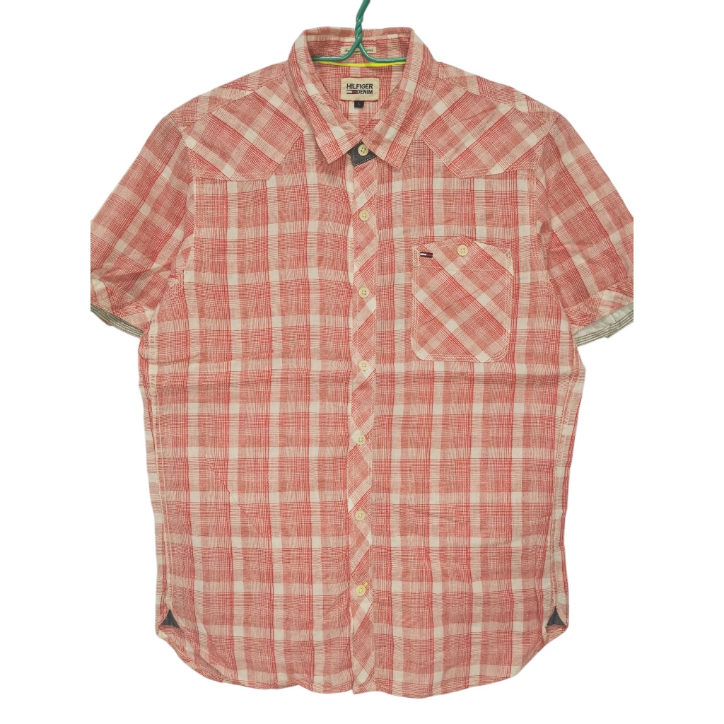 เสื้อเชิ้ต เสื้อแบรนด์เนม Shirt Tommy Hilfiger ผ้าCotton   อก 42